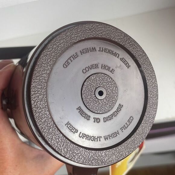 Aladdin’s Pump-a-Drink Thermos 70s Wood Grain - Picture 8 of 12